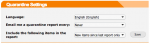 SpamTitan Quarantine Report Settings Screenshot