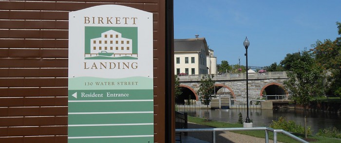 Birkett Landing directional signage Birkett Landing directional signage