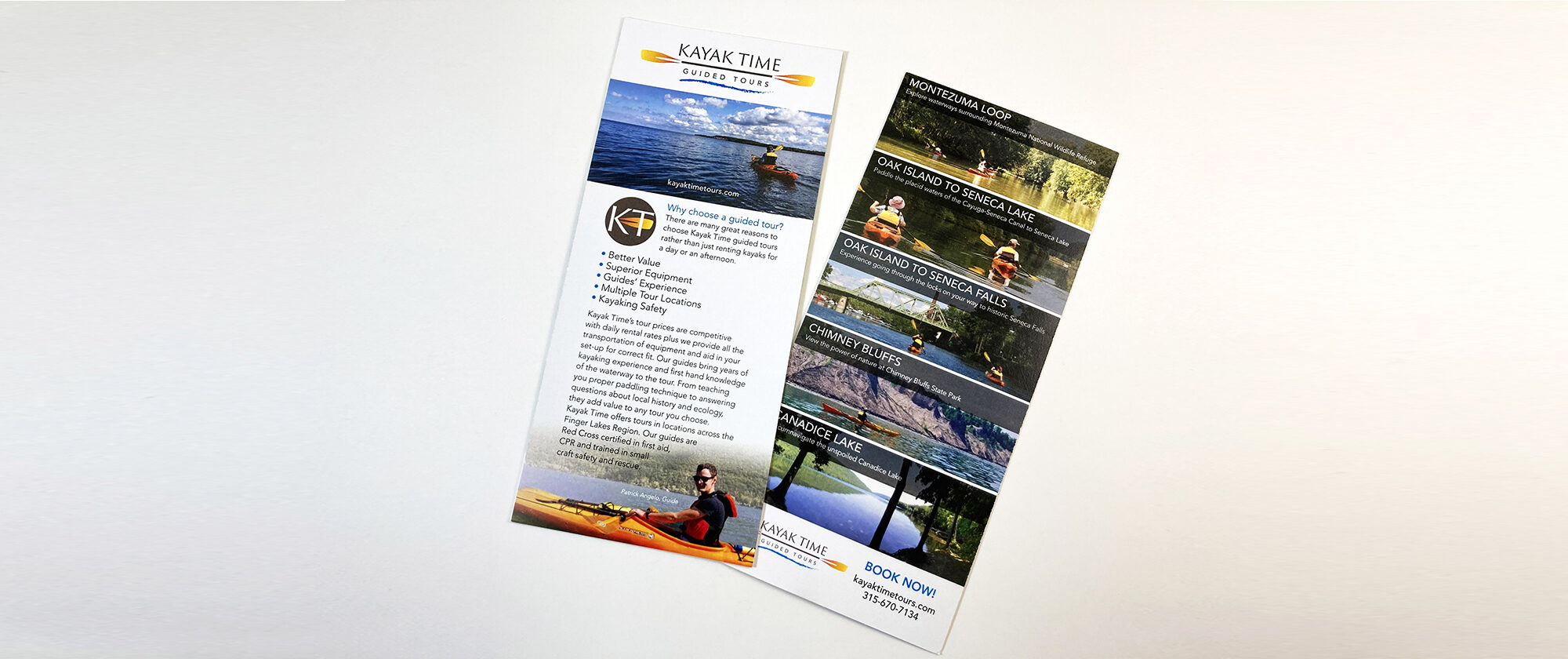 Kayak Time Brand Inhouse Graphic Design Brochure