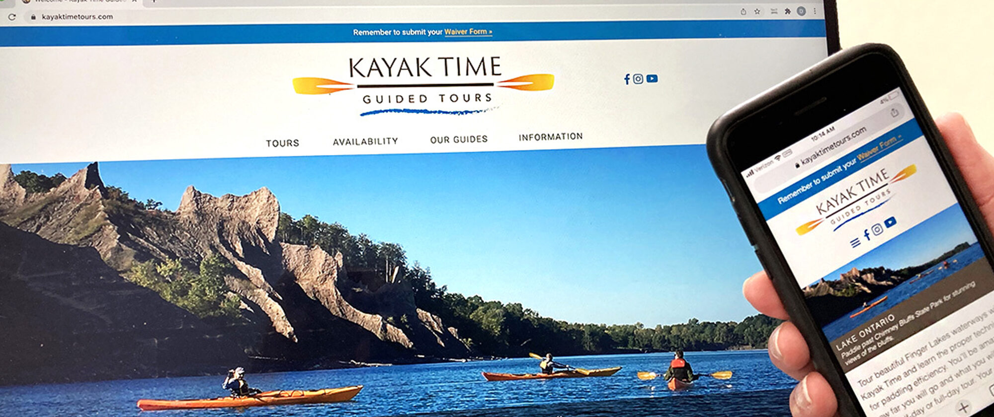 Kayak Time Brand Inhouse Graphic Design Website