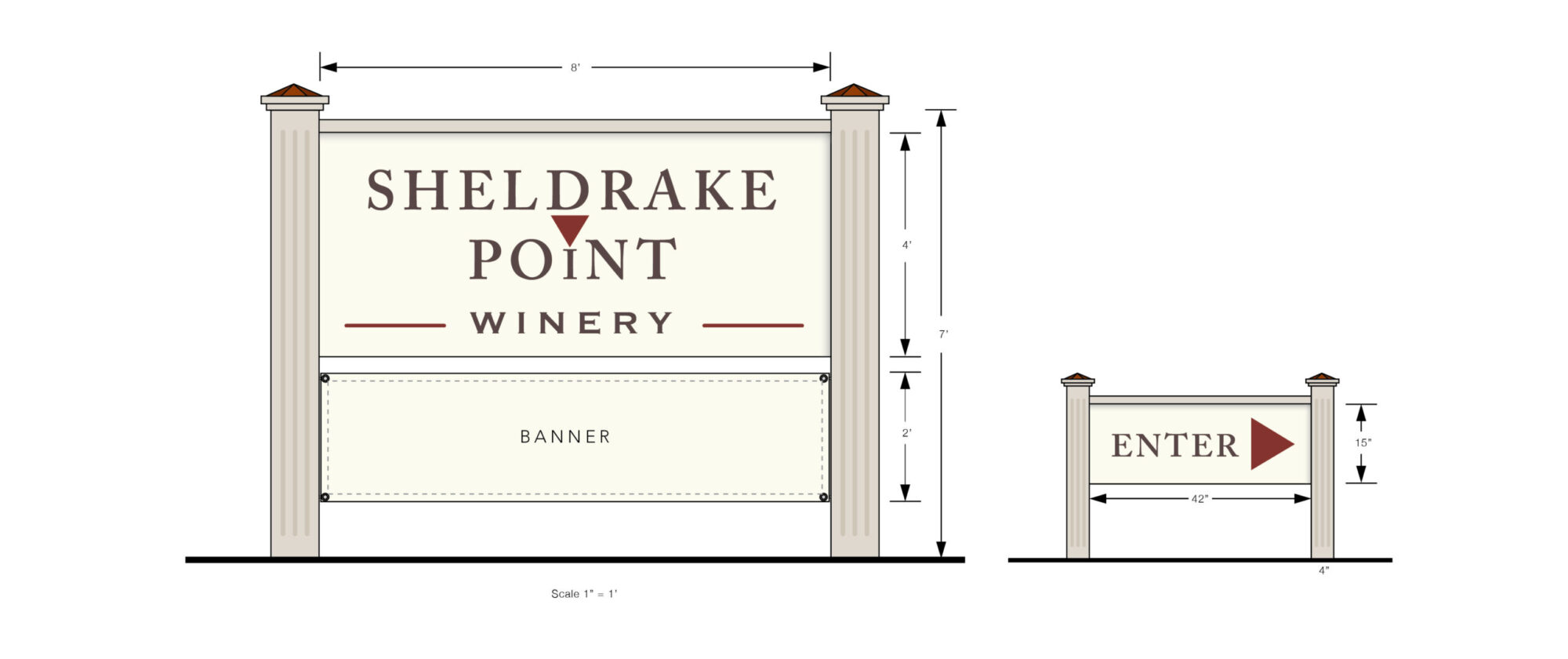 Sheldrake Point Winery News Inhouse Design Signs